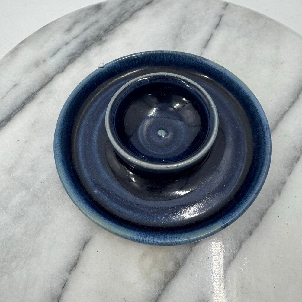 Handmade Ceramic Stoneware blue dish